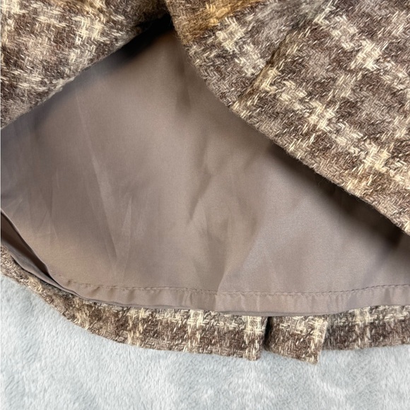 Vintage St Michael Pure Wool Skirt Made in W. Germany Size Small Brown Tan - Picture 5 of 5